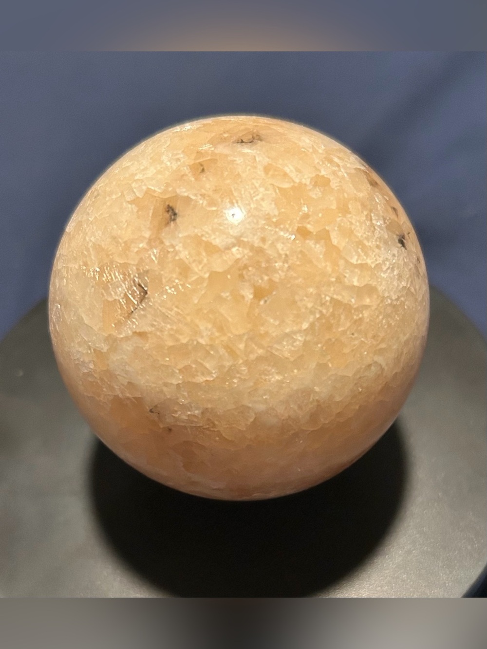 LARGE 2.5” WiDE OFF-WHITE CRYSTAL SPHERE